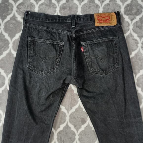 Levi’s 501 jeans men size 34 x 30 black rigid original fit button fly - Picture 7 of 11